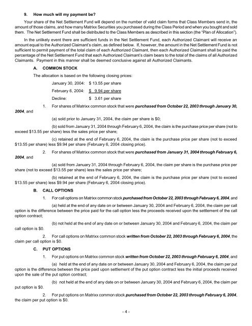 Notice of Proposed Settlement of Class Action - Gilardi & Co, LLC