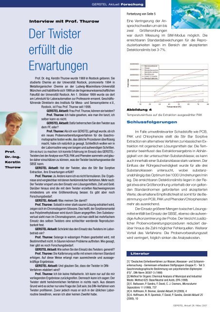 GERSTEL Aktuell Nr. 26 (pdf; 2,10 MB) - Gerstel GmbH & Co.KG