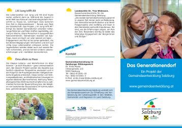Das Generationendorf - Folder - Gemeindeentwicklung