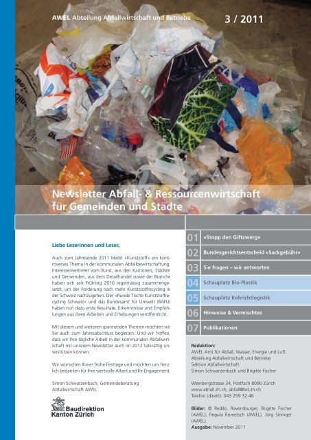 Newsletter Abfall- & Ressourcenwirtschaft für Gemeinden und Städte
