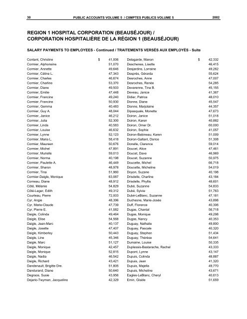 Volume 5 - Gouvernement du Nouveau-Brunswick