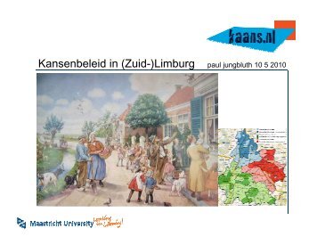 Presentatie Kansenbeleid in Zuid Limburg
