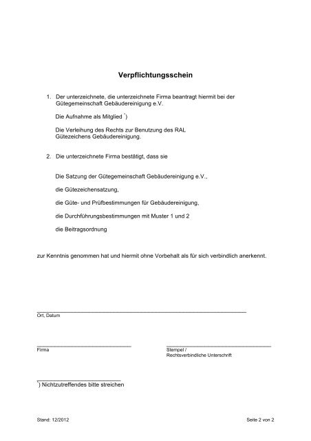 Anmeldeformular - Verpflichtungsschein ordentliches Mitglied - RAL ...