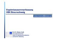 Ergebniszusammenfassung HBK Braunschweig Prof. Dr. Markus ...