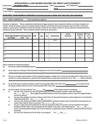 APPLICATION for LOW INCOME HOUSING TAX CREDIT ... - Clyde