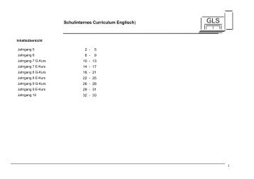 Schulinternes Curriculum Englisch) - der Gesamtschule Leverkusen ...