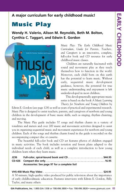 GIA Music Education Catalog ? 2011 - GIA Publications