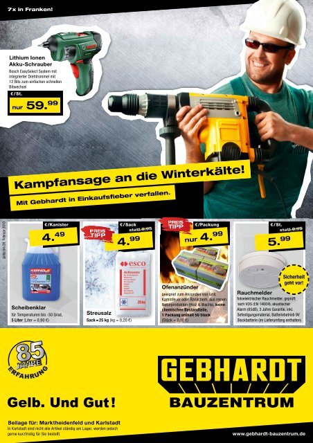 Kampfansage an die Winterkälte! - Gebhardt Bauzentrum