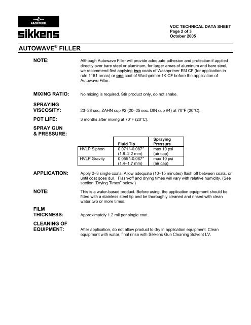 AUTOWAVE FILLER - Globalsafetynet.com