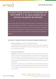 Generix Group anuncia el lanzamiento de GCS WMS 5.7, la nueva ...