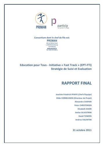 RAPPORT FINAL - Global Partnership for Education
