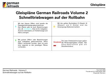 Gleispläne German Railroads Volume 2 Schnelltriebwagen auf der ...