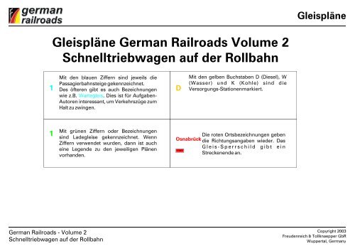 Gleispläne German Railroads Volume 2 Schnelltriebwagen auf der ...