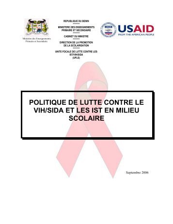 politique de lutte contre le vih/sida et les ist en milieu scolaire