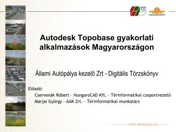 Autodesk Topobase gyakorlati alkalmazások Magyarországon