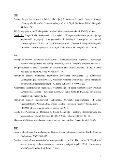 1 Prof. UAM dr hab. Maria Górska-Zabielska Department of ...