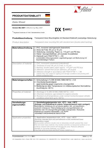 PRODUKTDATENBLATT Data Sheet - Gerstaecker