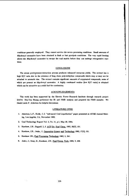 Liquefaction co-processing of coal shale oil at - Argonne National ...