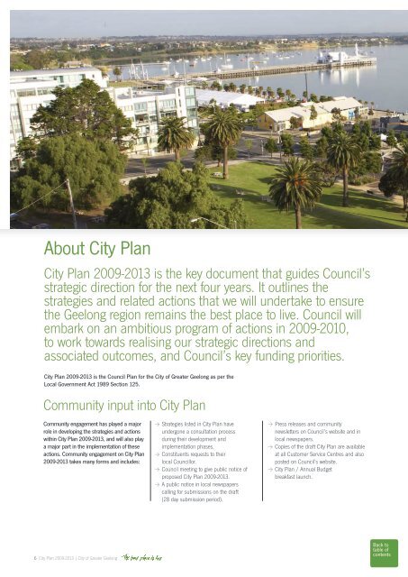City Plan 2009 - 2013 - City of Greater Geelong