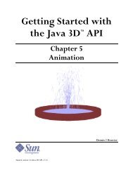 Animation: Chapter 5 in Gettring Started with the Java 3D API