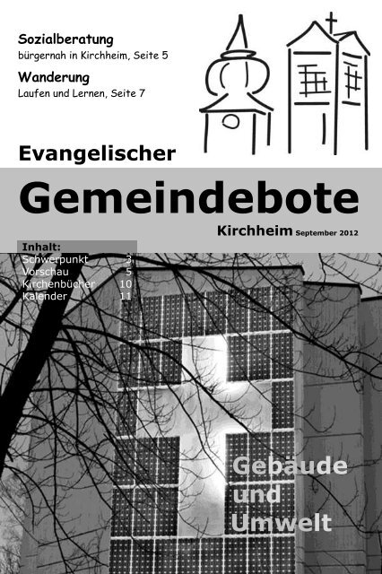 Gemeindebote Kirchheim September 2012 Sozialberatung