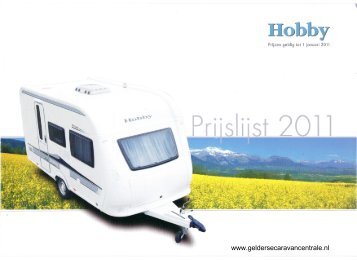 Hobby Caravans prijslijst 2011 - Gelderse Caravan Centrale