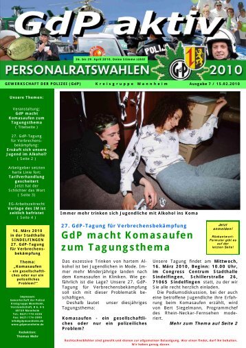 Neues Layout GdP aktiv 2010-02-15 - GdP Mannheim
