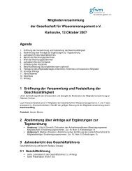 Protokoll und Teilnehmerliste - GfWM - Gesellschaft für ...