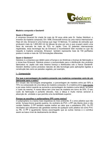 Perguntas – respostas - Geolam