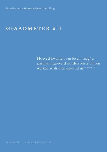 Graadmeter maart 2013 nr. 1 - Gezondheidsraad