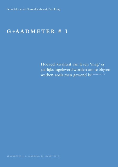 Graadmeter maart 2013 nr. 1 - Gezondheidsraad