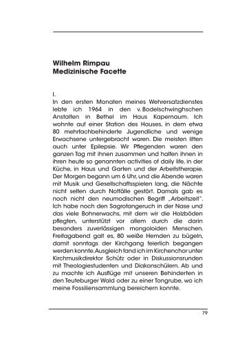 Wilhelm Rimpau Medizinische Facette - GIB e.V.