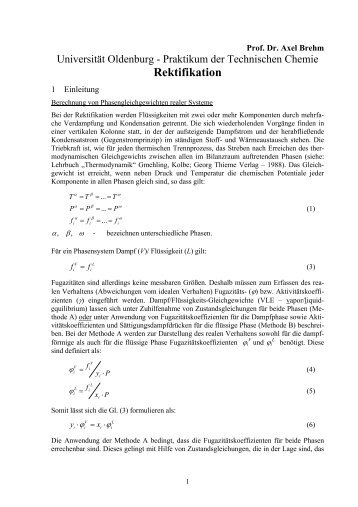 P - Gmehling - Universität Oldenburg