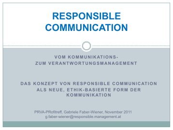 Responsible Communication - PRVA