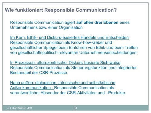 Responsible Communication - PRVA