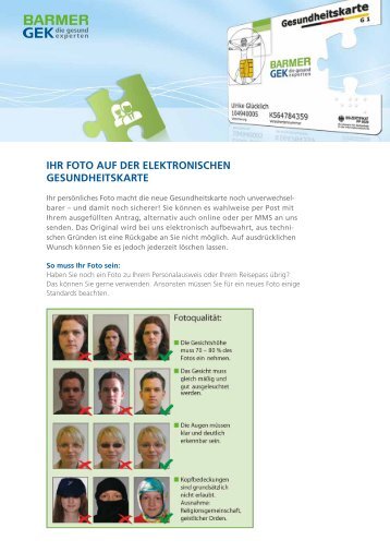 Ihr Foto auF der elektronIschen GesundheItskarte - Das Online ...