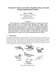 Parametric Study of a Genetic Algorithm using a Aircraft Design ...