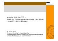 Von der Welt ins GIS – Ideen für GIS-Anwendungen ... - AG GIS-Küste