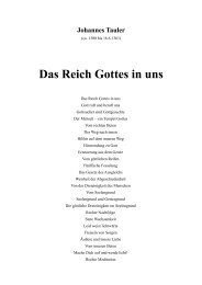 Johannes Tauler - DAS REICH GOTTES IN UNS - geistiges licht