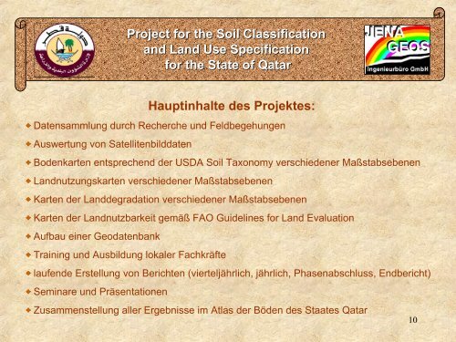 Project for the Soil Classification and Land Use Specification for the ...