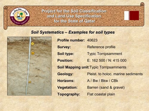 Project for the Soil Classification and Land Use Specification for the ...