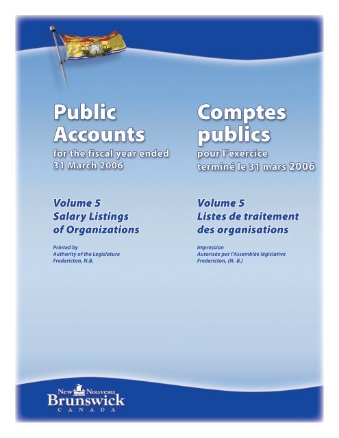 Public Accounts 2006 / Comptes Publics 2006 - Volume 5
