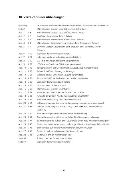 Über das Vorkommen des Grossen Leuchtkäfers ... - Glühwürmchen