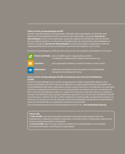 Relatórios de Sustentabilidade da GRI: - Global Reporting Initiative