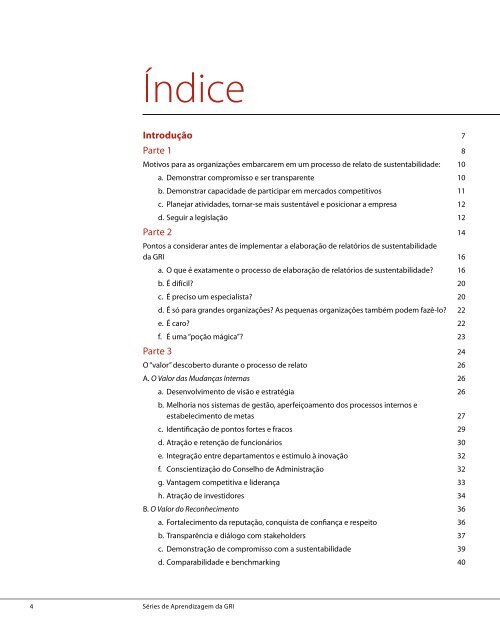 Relatórios de Sustentabilidade da GRI: - Global Reporting Initiative