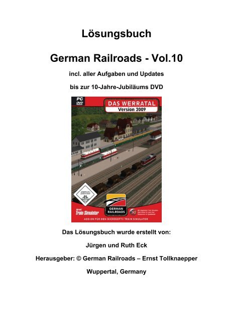 Lösungsbuch German Railroads - Vol.10