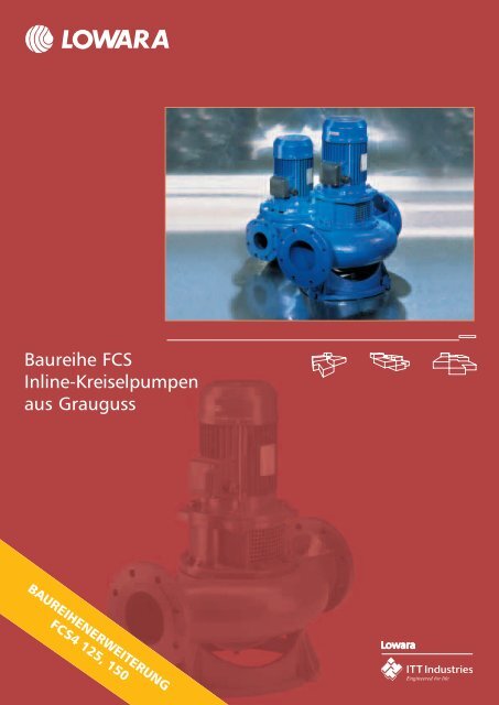 Baureihe FCS Inline-Kreiselpumpen aus Grauguss