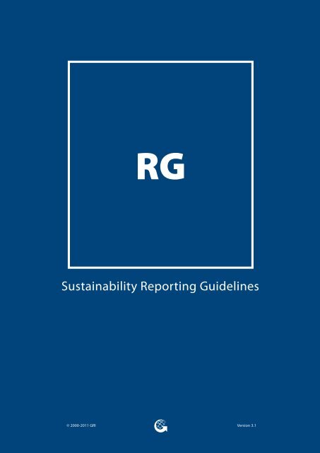 G3.1 Sustainability Reporting Guidelines - Global Reporting Initiative