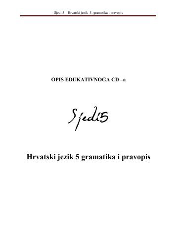 OPIS EDUKATIVNOGA CD - Sjedi 5