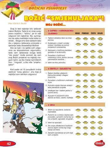 Psihotest "Bo?i? smjehuljaka" - Glas Koncila